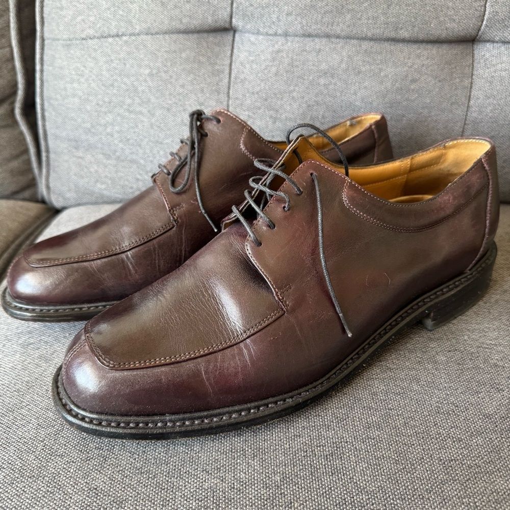 Van Bommel Men’s Brown Leather Dress Shoes Size 9.5 Made‎ in Netherlands